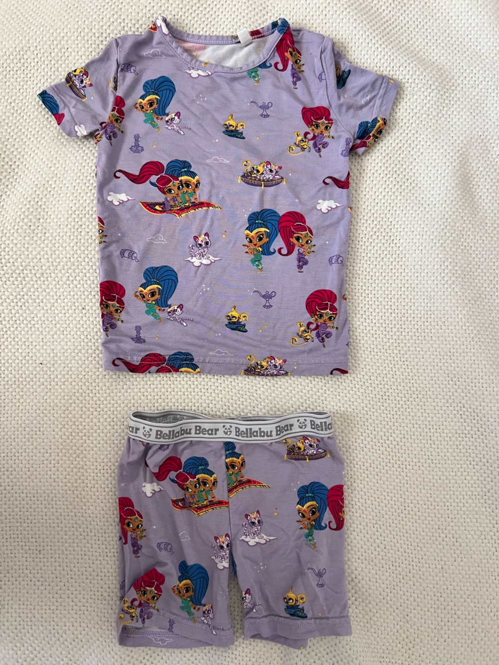 Bellabu Bear Shimmer & Shine Bamboo Pajamas 2T Set